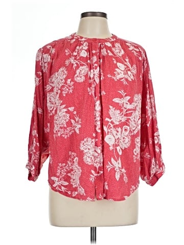 Kaari Blue 3/4 Sleeve Blouse (view 1)