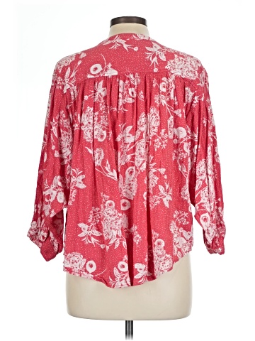 Kaari Blue 3/4 Sleeve Blouse (view 2)