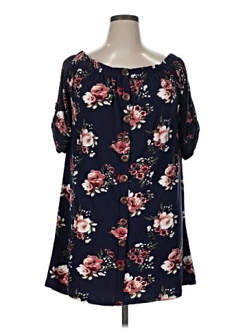 J for Justify Short Sleeve Blouse (view 1)