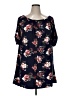 J for Justify Blue Short Sleeve Blouse Size XL - photo 1
