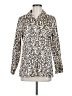 Chico's 100% Cotton Animal Print Ivory Long Sleeve Blouse Size Med (1) - photo 1