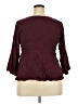 Torrid Burgundy 3/4 Sleeve Blouse Size 2X Plus (2) - photo 2