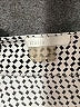 dalia 100% Polyester Houndstooth Silver 3/4 Sleeve Blouse Size L - photo 7