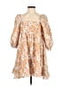 Storia 100% Polyester Tan Orange Casual Dress Size S - photo 1