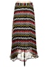 Assorted Brands Chevron-herringbone Silver Red Casual Skirt Size L - photo 1