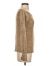 Apostrophe 100% Acrylic Metallic Tan Pullover Sweater Size XS - photo 4