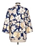 Unbranded Floral Blue 3/4 Sleeve Blouse Size L - photo 2