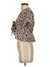 Shein 100% Polyester Brown Short Sleeve Blouse Size S - photo 5