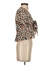 Shein 100% Polyester Brown Short Sleeve Blouse Size S - photo 4