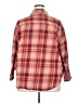 Unbranded 100% Cotton Plaid Red 3/4 Sleeve Button-Down Shirt Size XXL - photo 2