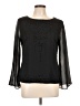 Stage Accents 100% Polyester Black Long Sleeve Blouse Size 10 - photo 1