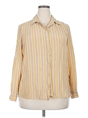 Evan Picone Long Sleeve Silk Top (view 1)