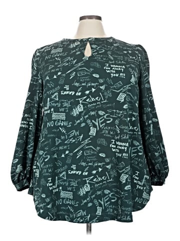 Melissa McCarthy Seven7 3/4 Sleeve Blouse (view 1)