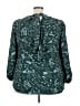 Melissa McCarthy Seven7 100% Polyester Teal 3/4 Sleeve Blouse Size 2X - photo 2