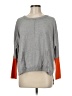 Vertical Design Color Block Gray Pullover Sweater Size M - photo 1
