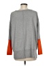 Vertical Design Color Block Gray Pullover Sweater Size M - photo 2
