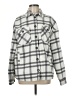 Thread & Supply 100% Polyester Plaid Gray Long Sleeve Blouse Size M - photo 1