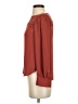 Ann Taylor LOFT 100% Polyester Burgundy Long Sleeve Blouse Size XXS - photo 5