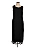 Karin Stevens 100% Polyester Solid Black Casual Dress Size 12 (petite) - photo 1