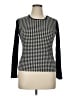 Lauren by Ralph Lauren Houndstooth Black Pullover Sweater Size XL - photo 1