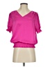 1.State 100% Polyester Pink Short Sleeve Blouse Size S - photo 1
