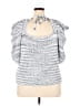 Ted Baker London 100% Cotton Silver Blue Sweater Vest Size 12 (5) - photo 2