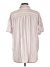 Splendid Stripes Silver Short Sleeve Blouse Size L - photo 2
