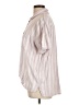 Splendid Stripes Silver Short Sleeve Blouse Size L - photo 5