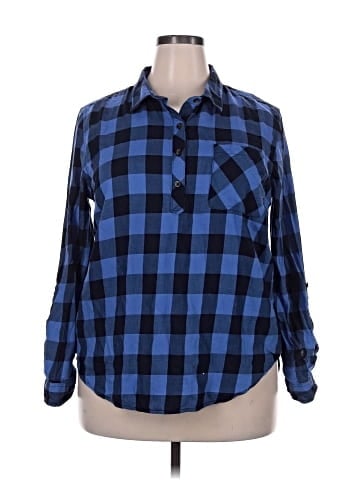 Faded Glory Long Sleeve Button-Down Shirt (view 1)