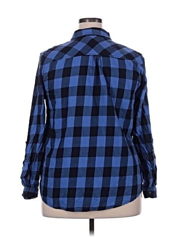 Faded Glory Long Sleeve Button-Down Shirt (view 2)