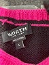 Worth New York 100% Cotton Color Block Pink Pullover Sweater Size L - photo 7