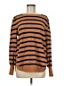 Crown & Ivy Stripes Brown Pullover Sweater Size M - photo 1