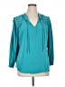 Chico's 100% Polyester Teal 3/4 Sleeve Blouse Size XL (3) - photo 1