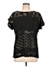 leo & ugo Black Short Sleeve Blouse Size 6 - photo 1