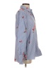 INA 100% Polyester Floral Blue Long Sleeve Blouse Size S - photo 4