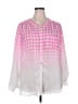 Assorted Brands Checkered-gingham Pink Long Sleeve Blouse Size 3X - photo 1