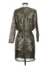 Trina Turk 100% Polyester Metallic Silver Cocktail Dress Size 2 - photo 2