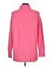 Flat White Solid Pink Turtleneck Sweater Size L - photo 2