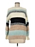 Rain + Rose 100% Polyamide Stripes Ivory Pullover Sweater Size M - photo 1