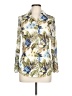 David Cline Floral Ivory Long Sleeve Blouse Size L - photo 1
