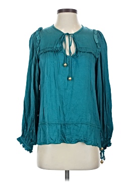 Karina Grimaldi Long Sleeve Silk Top