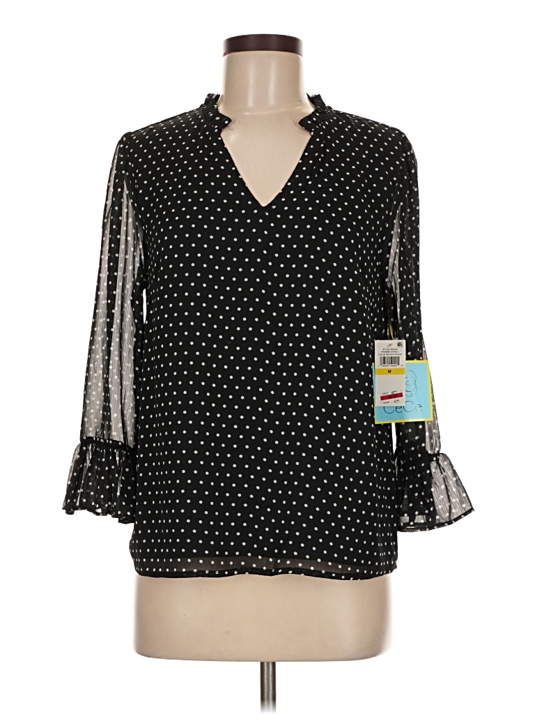 Cece 3/4 Sleeve Blouse In Black