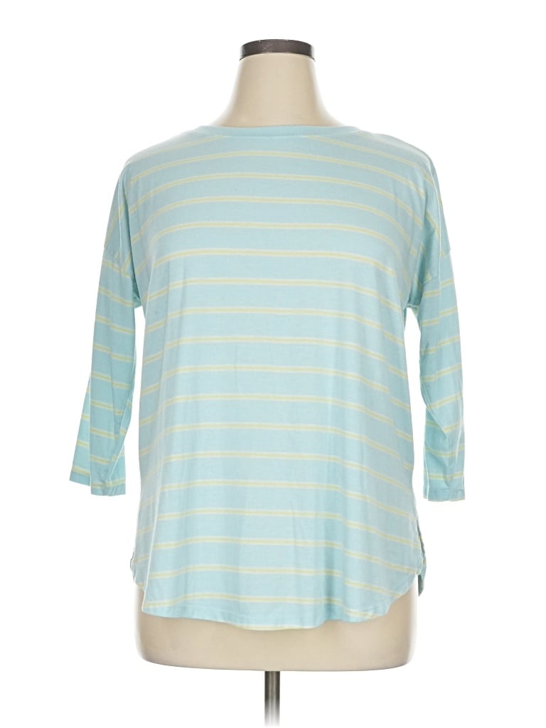 Pre-owned Just Be ... 3/4 Sleeve T-shirt In Blue