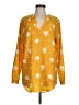 Madison 100% Polyester Yellow Long Sleeve Blouse Size M - photo 1