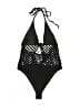 Unbranded Houndstooth Black Swimsuit Top Size M - photo 1