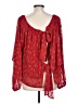 Festi 100% Polyester Red 3/4 Sleeve Blouse Size Lg Plus (0) - photo 2