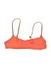 Unbranded Solid Orange Swimsuit Top Size M - photo 2