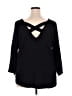 Meri Skye Black 3/4 Sleeve Top Size 2X - photo 2