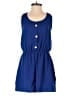 the pulse boutique 100% Polyester Solid Blue Romper Size S - photo 1