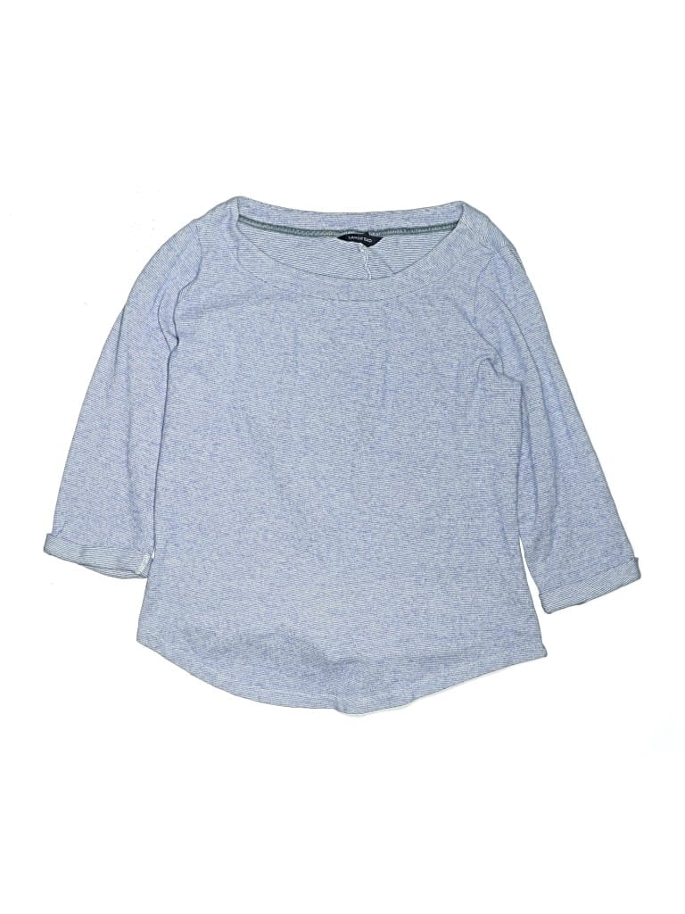 Pre-owned Lands' End Kids'  3/4 Sleeve T-shirt In Blue